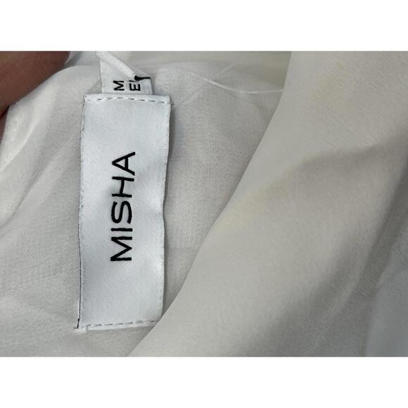 MISHA Estra Dress in Ivory maxi one shoulder - Picture 6 of 9